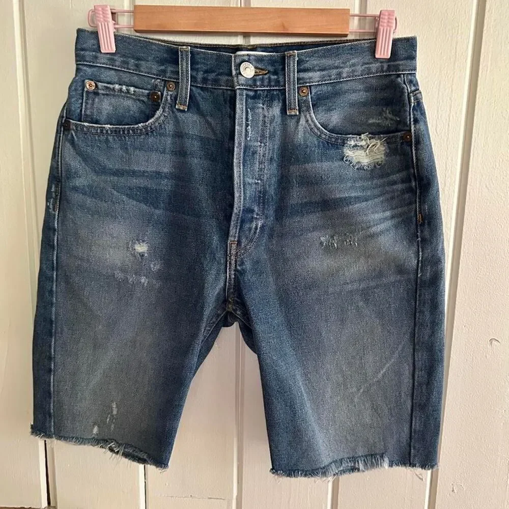 Re/Done Bermuda Denim Shorts